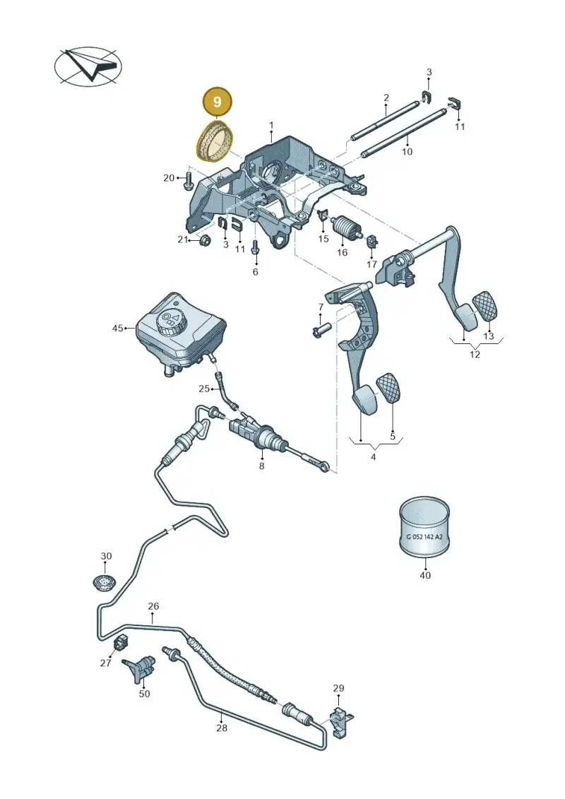 8K0721410 — Audi A5 Sportback (2016-2020) diagram 849721300, position 9