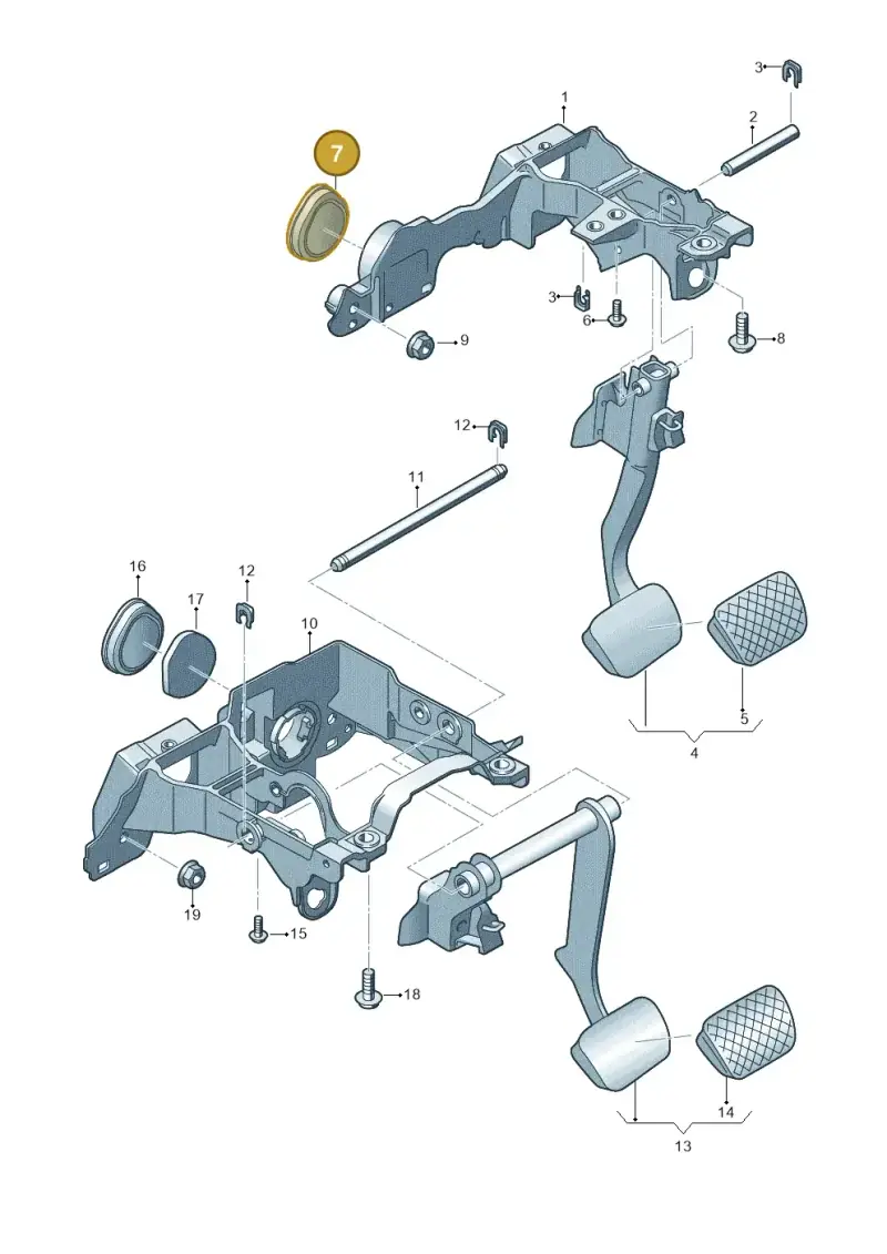 8K0721410 — Audi RS4 Avant (2017-) diagram 849723250, position 7