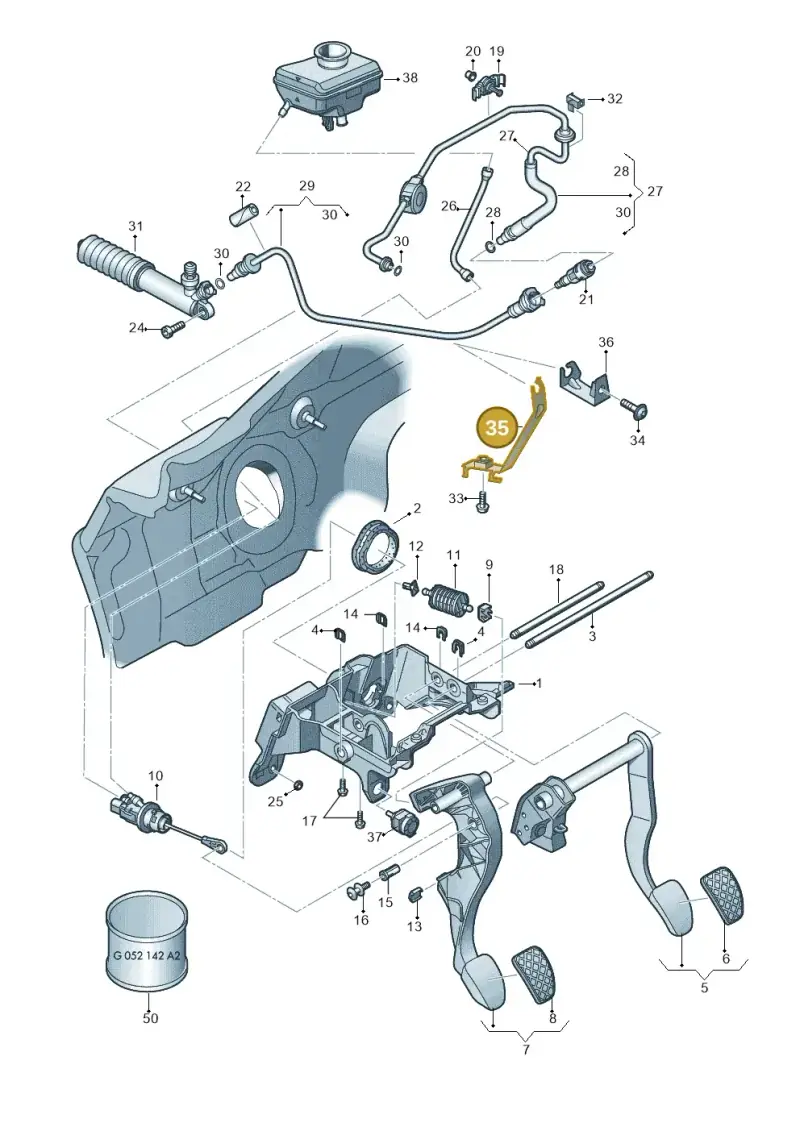 8K0721487 — Audi Q5 qu. 2.0 TDI (2012-2017) diagram 670721300, position 35