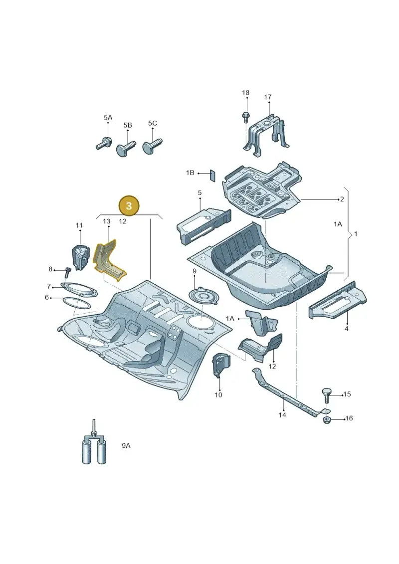 8K0802087G — Audi A4L 2.0 (2008-2012) diagram 669803050, position 3