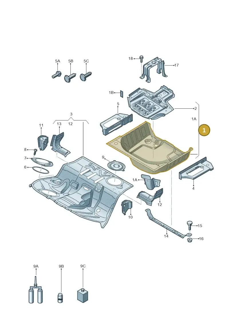 8K0802088A — Audi RS4 Av. qu. 4.2 (2012-2015) diagram 620803500, position 1