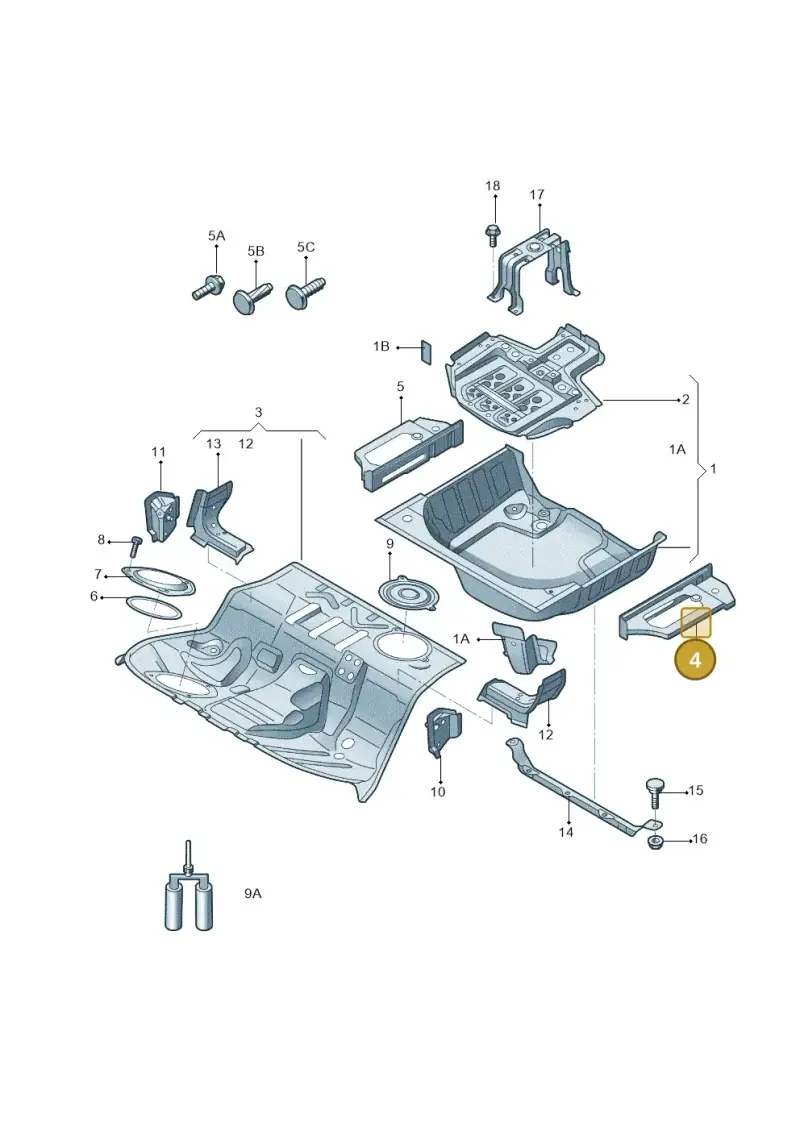 8K0802089 — Audi A4L 2.0 (2008-2012) diagram 669803050, position 4