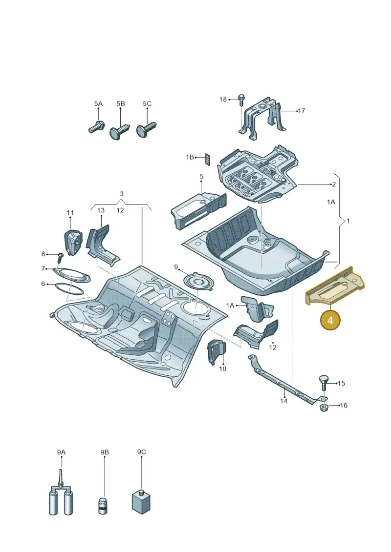 8K0802089 — Audi RS4 Av. qu. 4.2 (2012-2015) diagram 620803500, position 4
