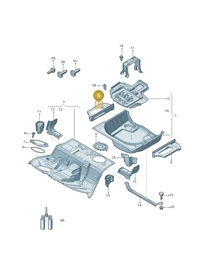 8K0802090 — Audi A4L 2.0 (2008-2012) diagram 669803050, position 5