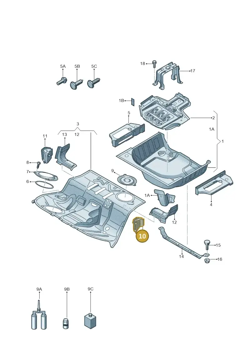 8K0802225 — Audi RS4 Av. qu. 4.2 (2012-2015) diagram 620803500, position 10