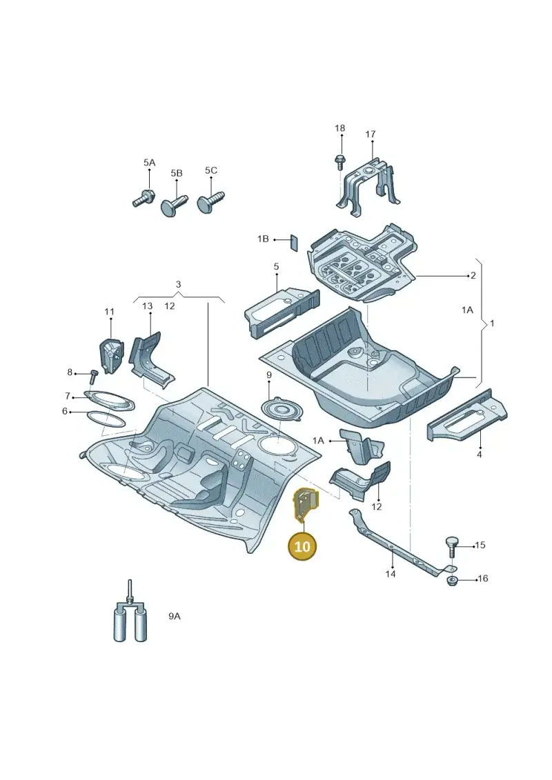 8K0802225 — Audi A4L 2.0 (2008-2012) diagram 669803050, position 10