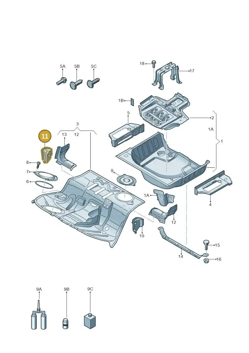 8K0802226 — Audi RS4 Av. qu. 4.2 (2012-2015) diagram 620803500, position 11