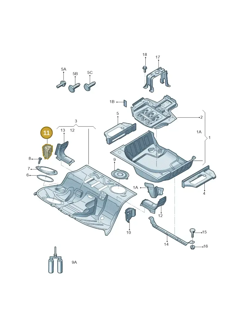 8K0802226 — Audi A4L 2.0 (2008-2012) diagram 669803050, position 11