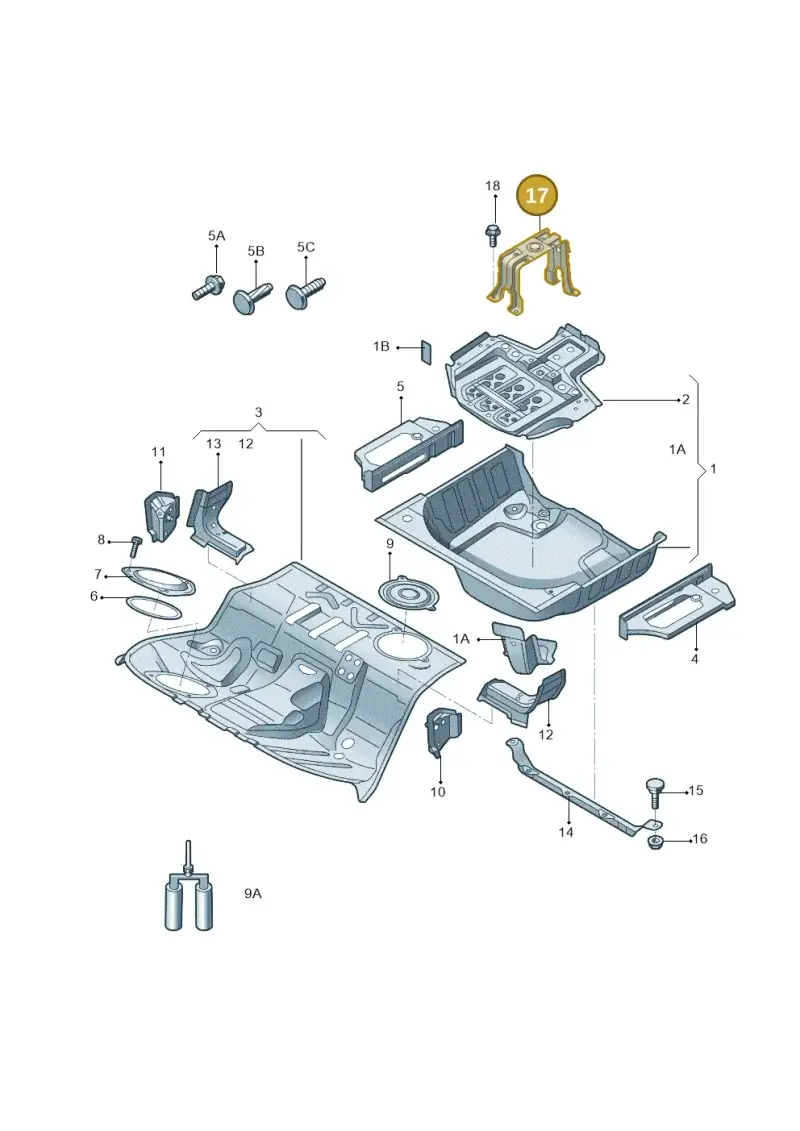 8K0802715A — Audi A4L 2.0 (2008-2012) diagram 669803050, position 17