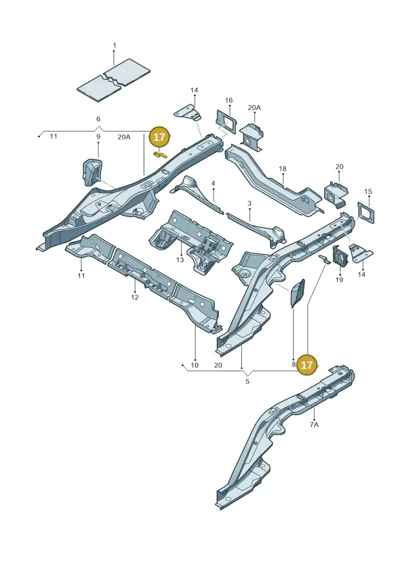 8K0803383 — Audi Q5 qu. 2.0 TDI (2012-2017) diagram 249803400, position 17