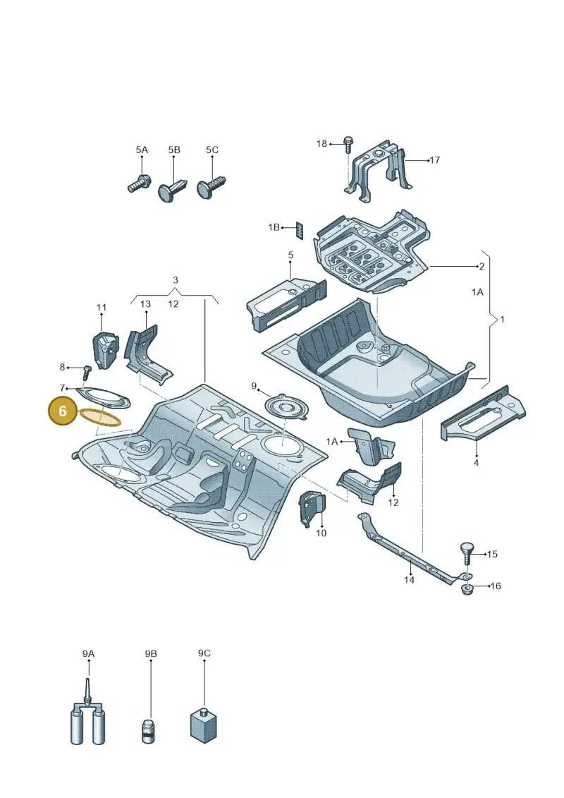 8K0803963A — Audi Q5 qu. 2.0 TDI (2012-2017) diagram 620803500, position 6