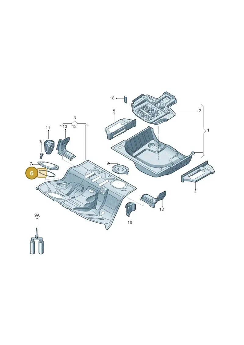 8K0803963A — Audi Q5 qu. 2.0 (2009-2018) diagram 687803050, position 6