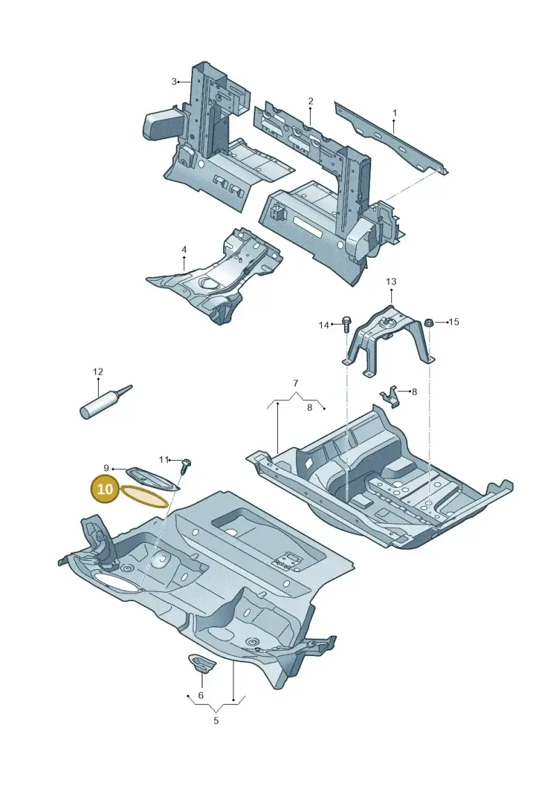 8K0803963A — Audi A5 Cabrio 2.0 (2016-2018) diagram 848803500, position 10