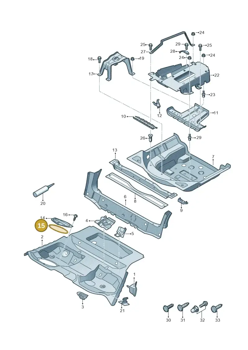 8K0803963A — Audi RS5 Sportback (2017-) diagram 897803500, position 15