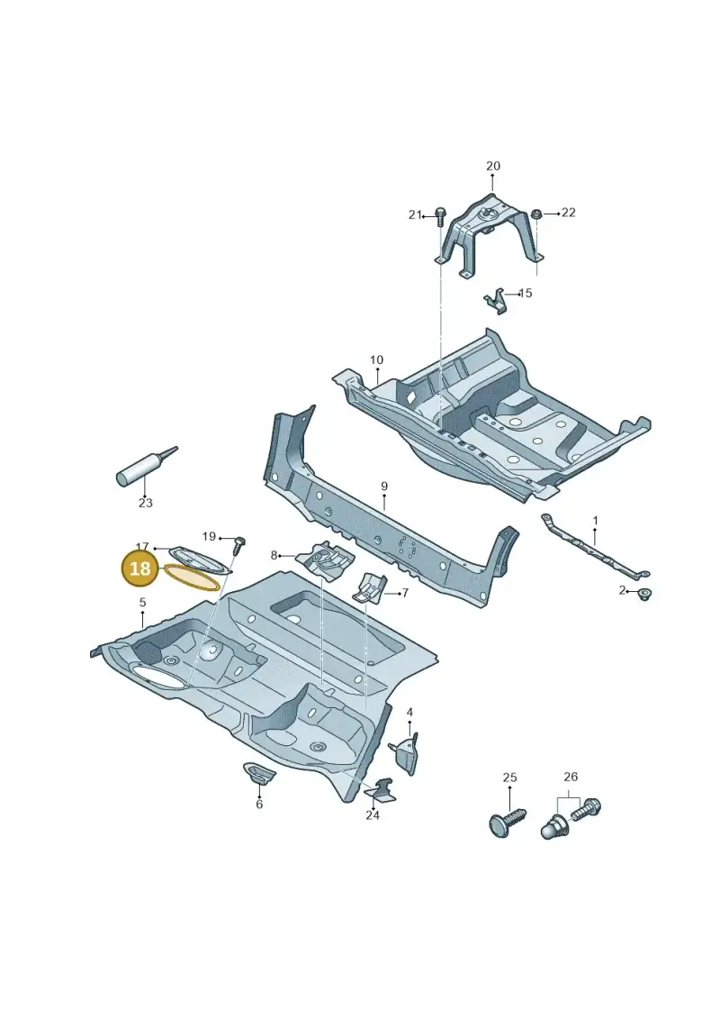 8K0803963A — Audi RS4 Avant (2017-) diagram 438803500, position 18