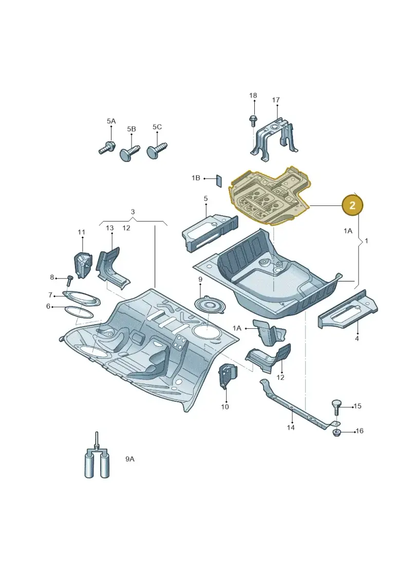 8K0804869C — Audi A4L 2.0 (2008-2012) diagram 669803050, position 2