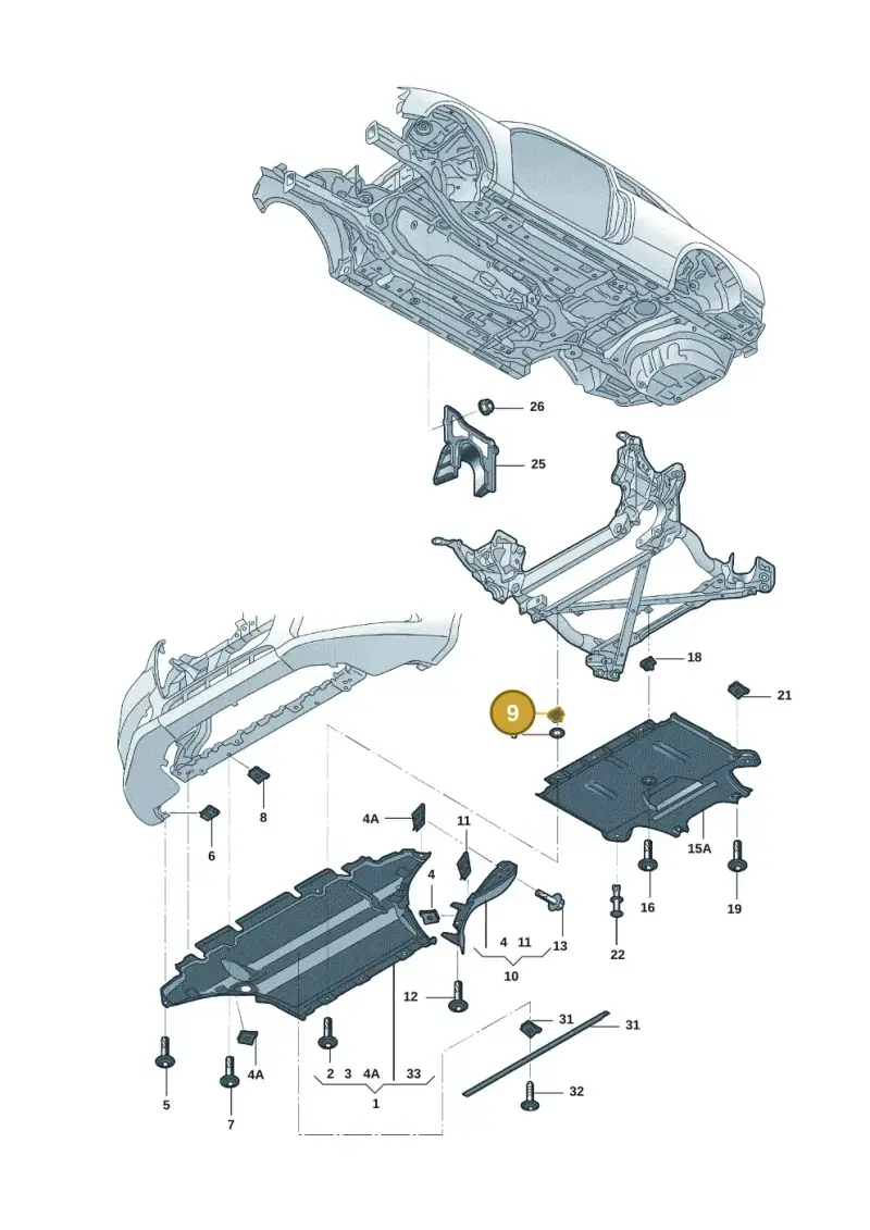8K0805163A — Audi Q5 qu. 2.0 (2009-2018) diagram 687863025, position 9