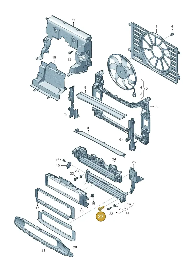 8K0805399A — Audi Q8 e-tron (2018-2020) diagram 586121910, position 27