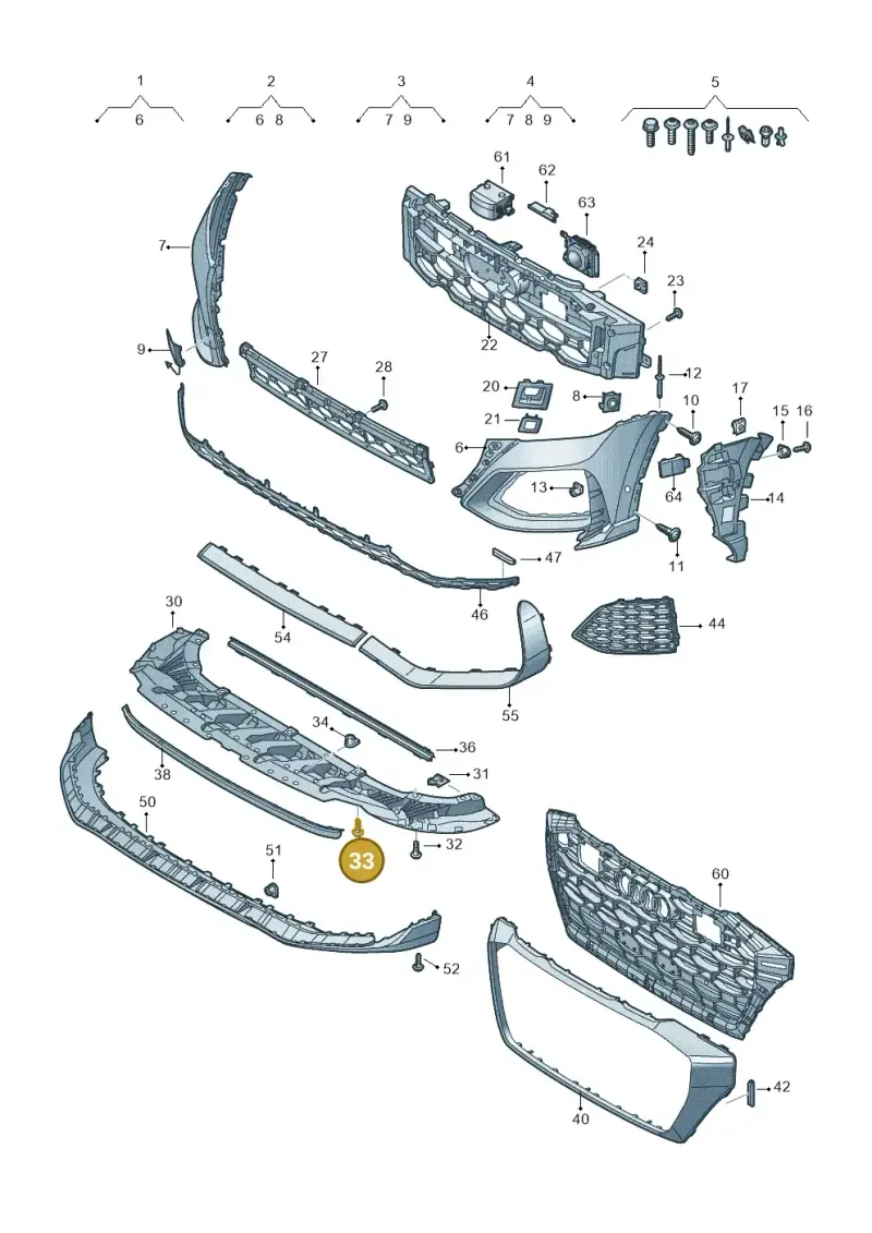 8K0805399A — Audi RS Q8 Quattro (2019-) diagram 595807100, position 33