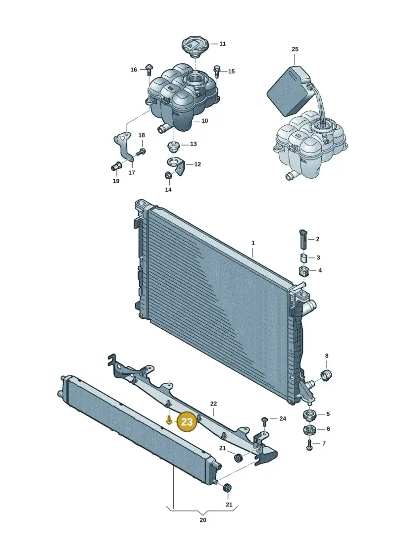 8K0805399A — Audi RS Q8 Quattro (2019-) diagram 595121016, position 23