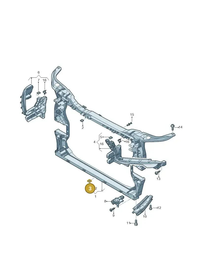 8K0805922A — Audi Q5 (2016-2020) diagram 896805000, position 3