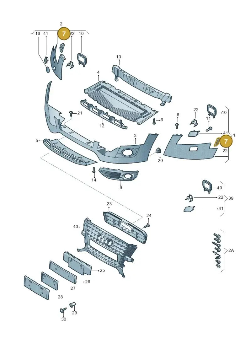 8K0807278A — Audi A4 Av. Allroad (2008-2016) diagram 673807100, position 7