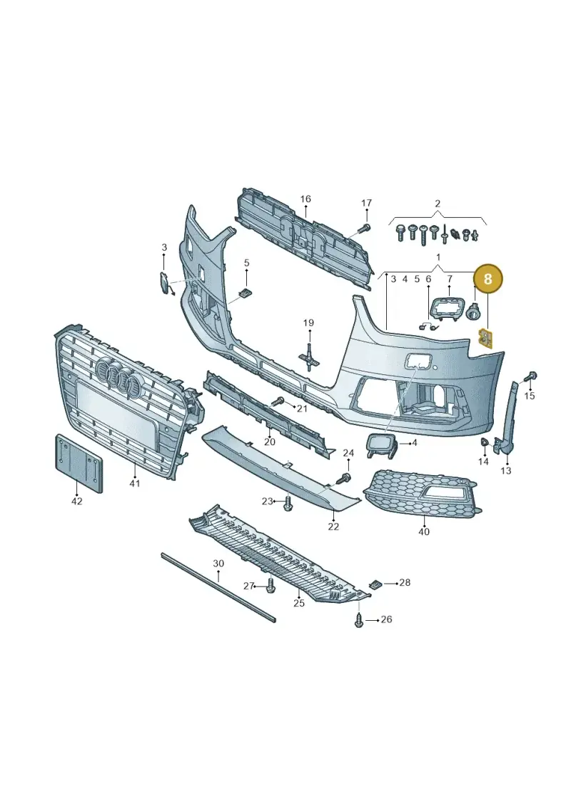 8K0807278A — Audi A4 av. 2.0 tdi (2011-2015) diagram 736807300, position 8