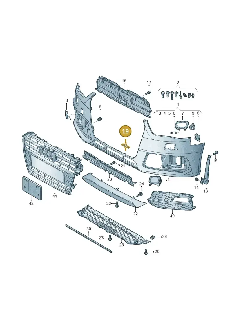 8K0807381 — Audi A4 av. 2.0 tdi (2011-2015) diagram 736807300, position 19
