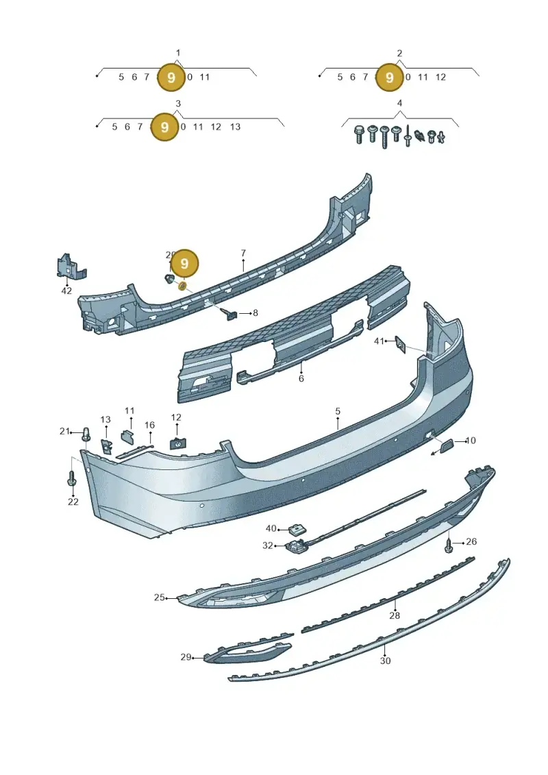 8K0807470 — Audi A7 Sportback (2018-2025) diagram 435807600, position 9