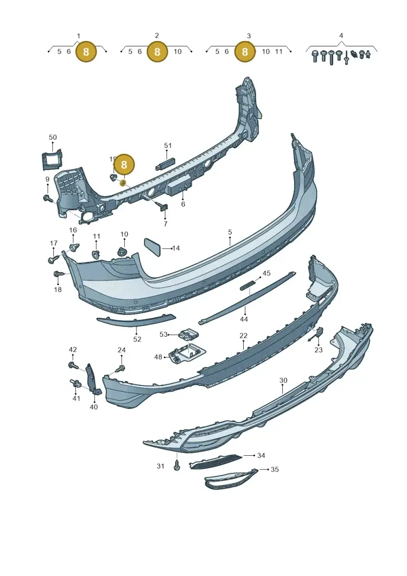 8K0807470 — Audi Q3 (2018-2025) diagram 597807700, position 8
