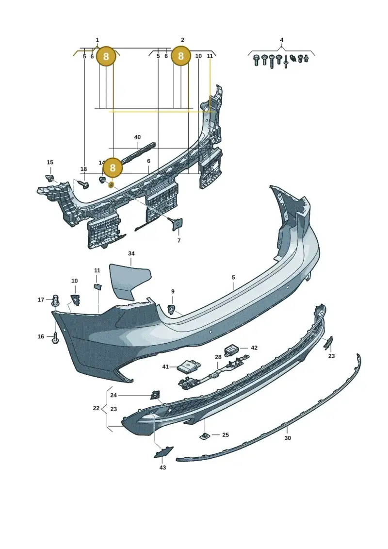 8K0807470 — Audi A5 Limousine (2024-2025) diagram 8wk807600, position 8