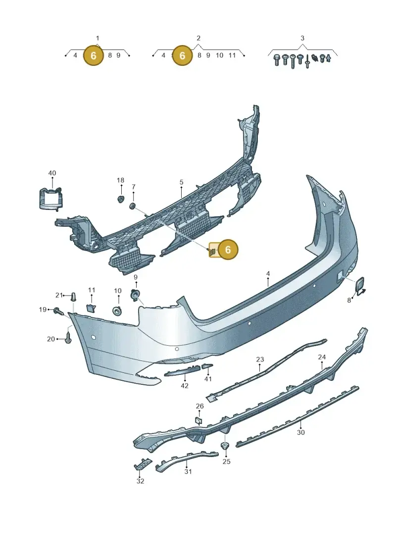 8K0807739A — Audi RS4 Avant (2017-) diagram 438807600, position 6