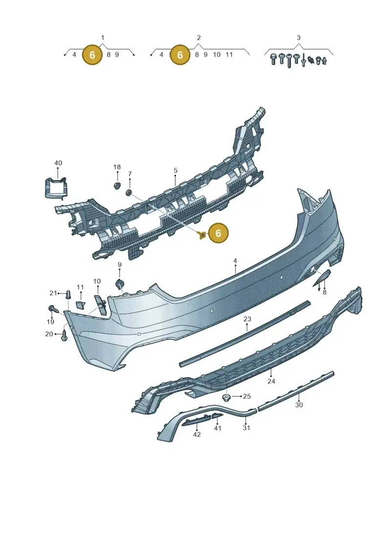 8K0807739A — Audi RS5 Sportback (2017-) diagram 847807070, position 6