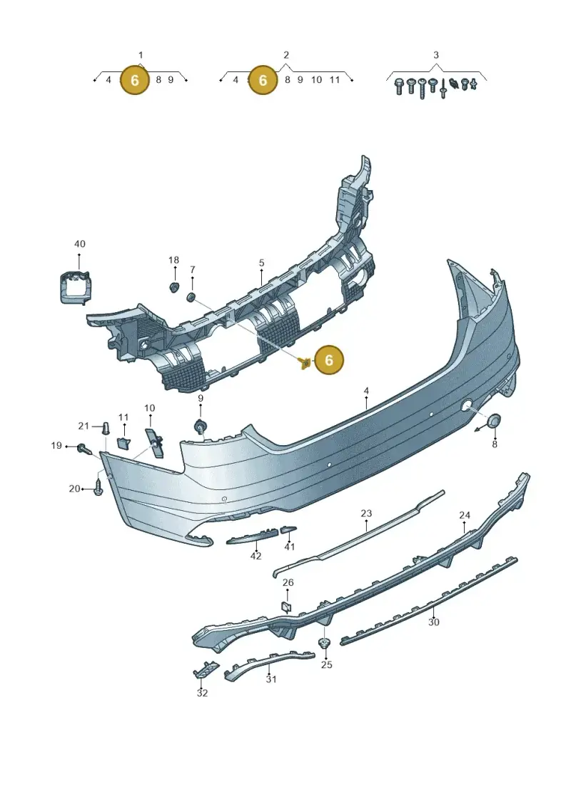 8K0807739A — Audi RS5 Sportback (2017-) diagram 847807600, position 6