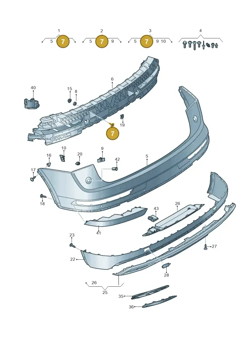 8K0807739A — Audi Q5 (2016-2020) diagram 896807700, position 7