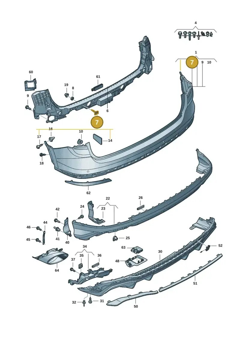 8K0807739A — Audi RSQ3 Sportback (2019-2024) diagram f3z807600, position 7