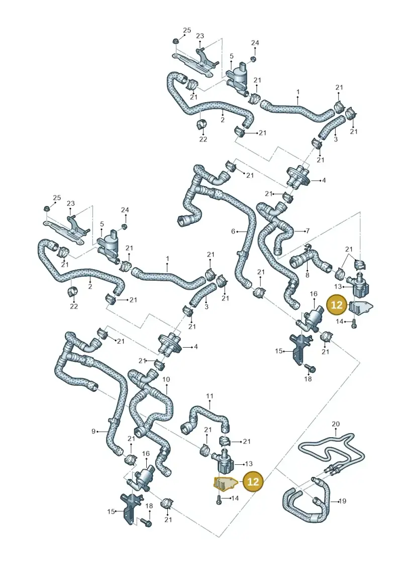 8K0819147A — Audi A5 Sportback (2011-2017) diagram 724819550, position 12