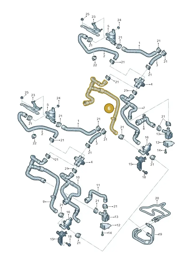 8K0819332K — Audi A5 Sportback (2011-2017) diagram 724819550, position 6