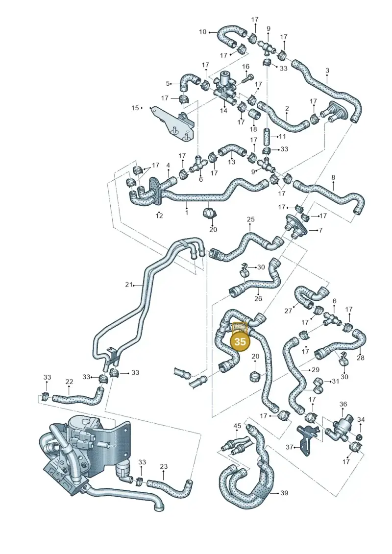 8K0819332K — Audi A5 Sportback (2011-2017) diagram 724261260, position 35