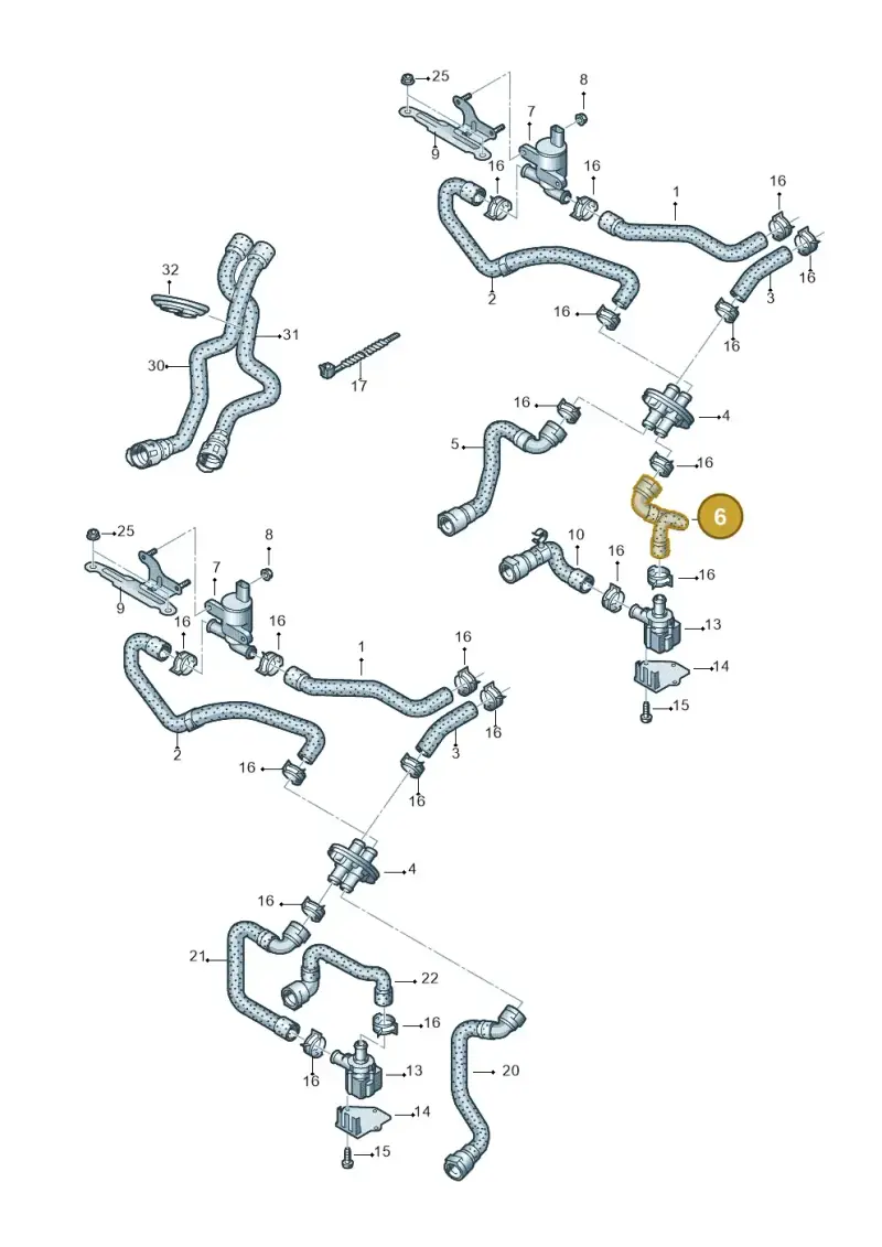 8K0819334AM — Audi A5 Sportback (2011-2017) diagram 724819500, position 6