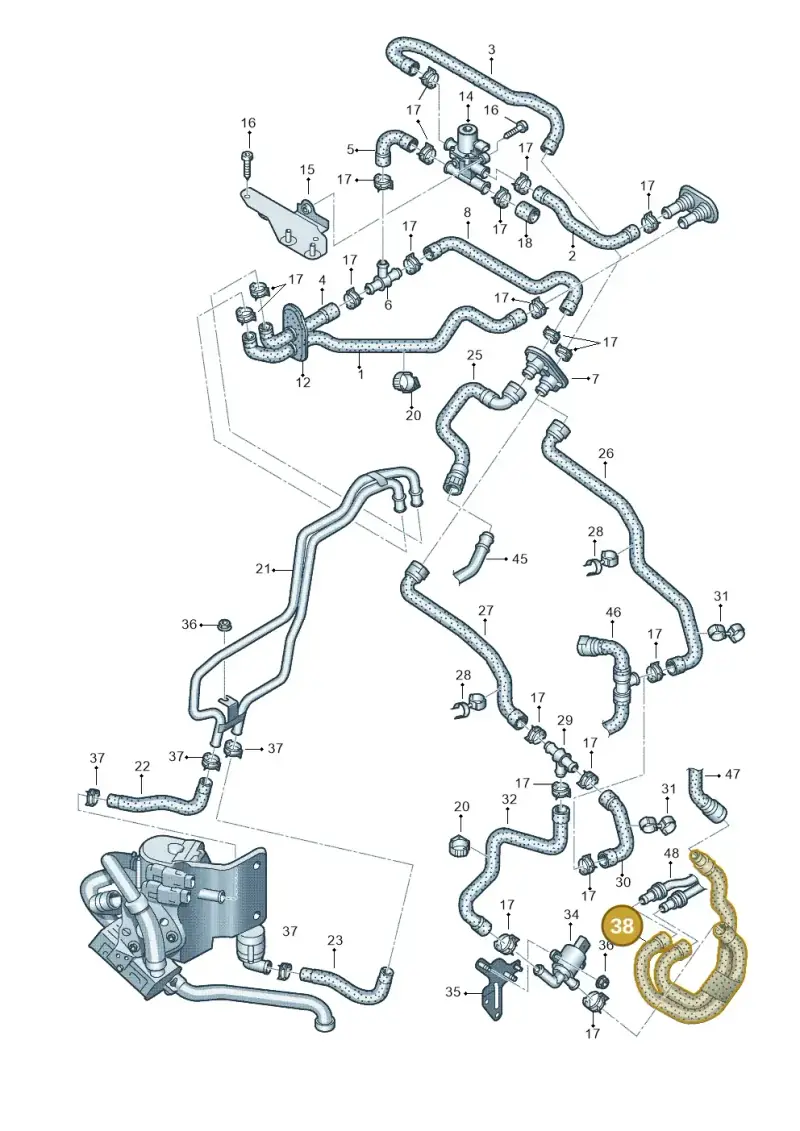 8K0819337A — Audi A5 Sportback (2011-2017) diagram 724261250, position 38