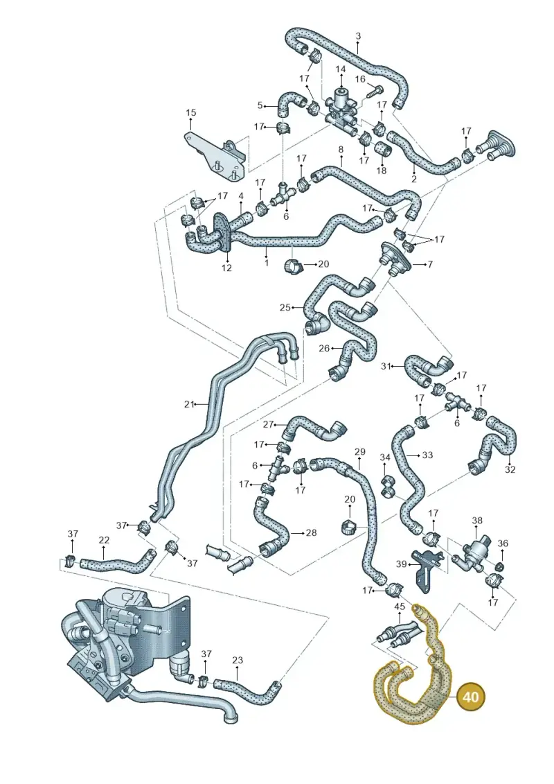 8K0819337A — Audi A5 Sportback (2011-2017) diagram 724261270, position 40