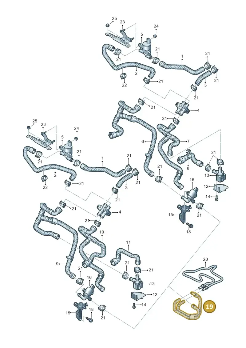 8K0819337A — Audi A5 Sportback (2011-2017) diagram 724819550, position 19