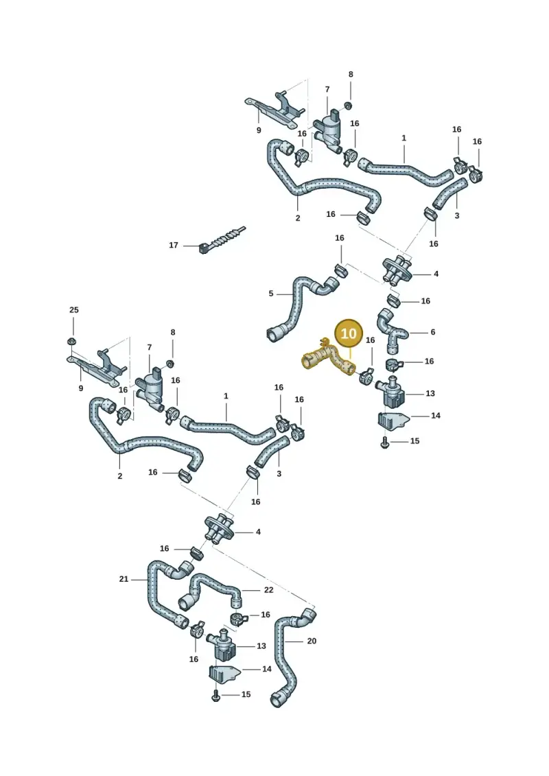 8K0819342K — Audi Q5 qu. 2.0 (2009-2018) diagram 687819047, position 10