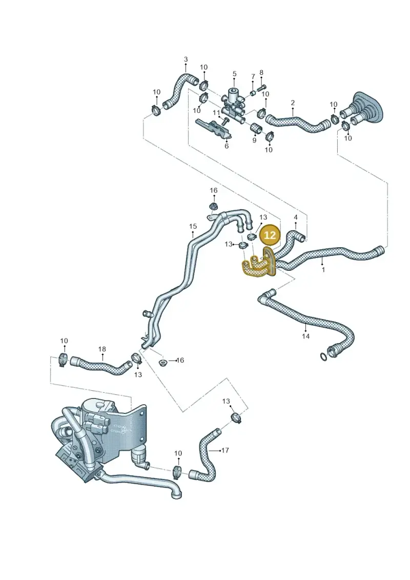 8K0819345F — Audi Q5 qu. 2.0 TDI (2012-2017) diagram 620261300, position 12