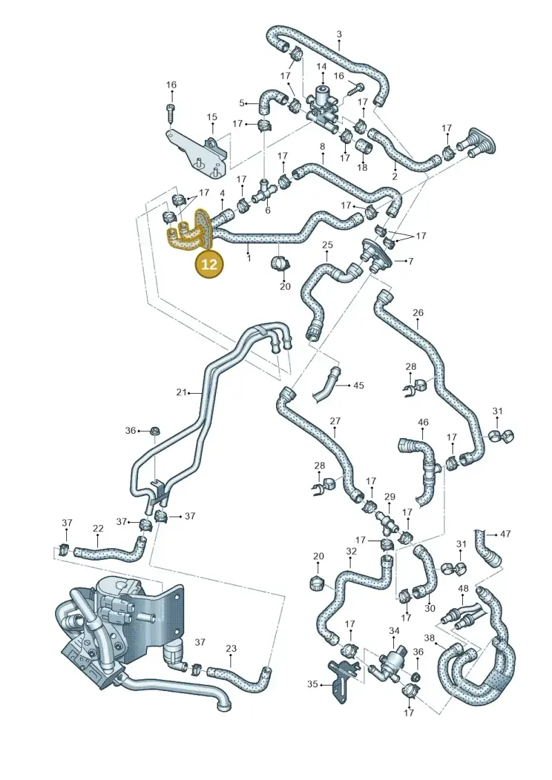 8K0819345F — Audi A5 Sportback (2011-2017) diagram 724261250, position 12