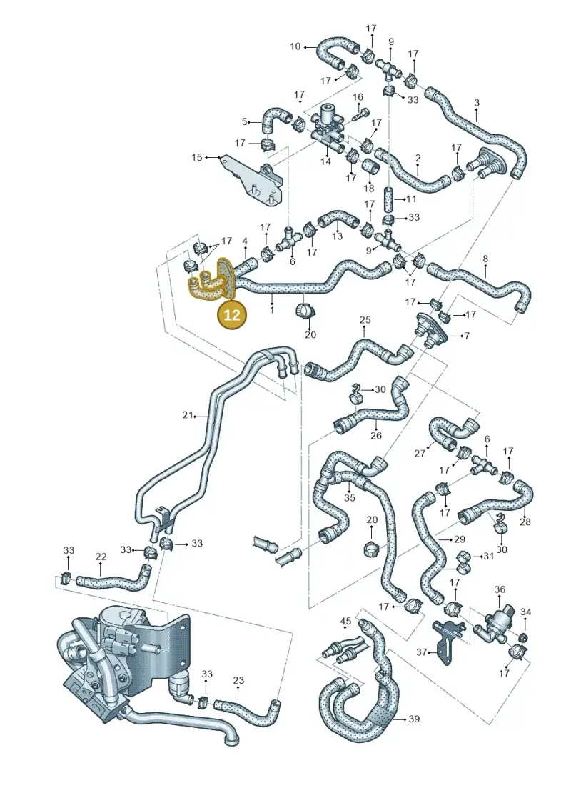 8K0819345F — Audi A5 Sportback (2011-2017) diagram 724261260, position 12
