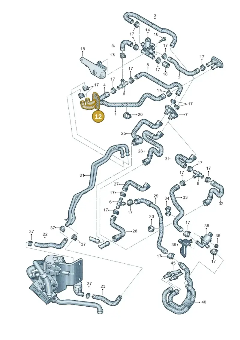 8K0819345F — Audi A5 Sportback (2011-2017) diagram 724261270, position 12