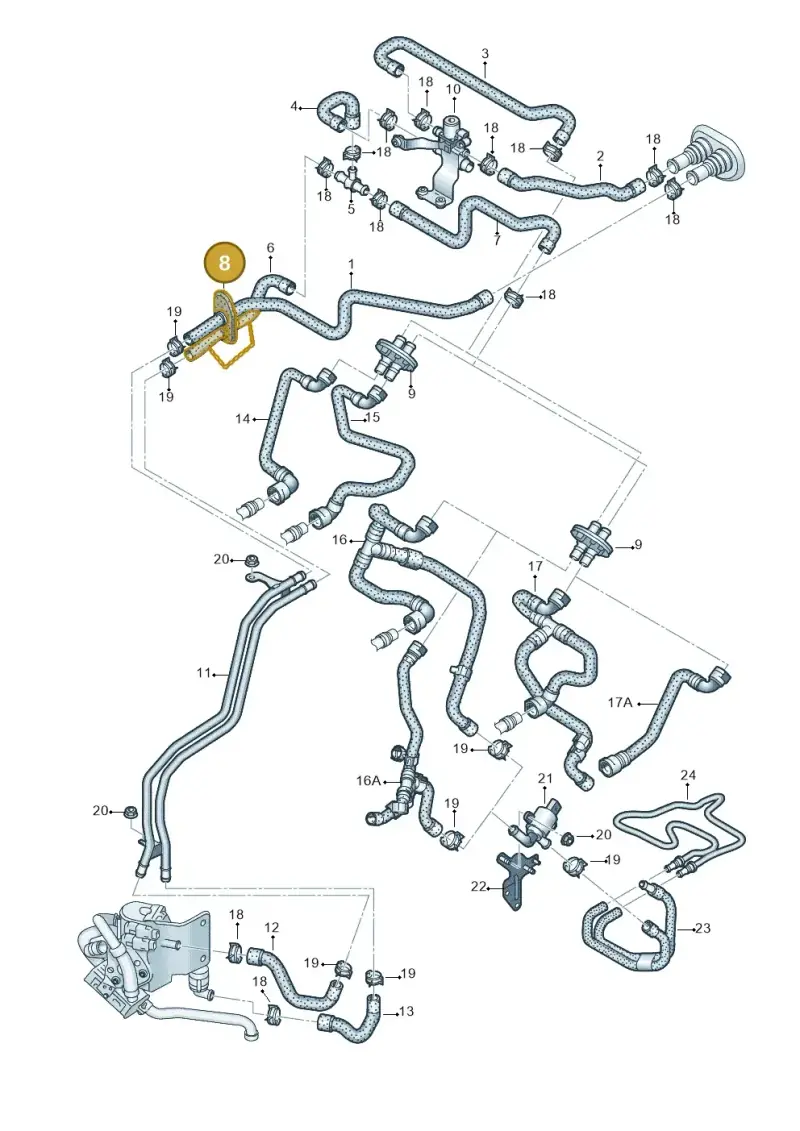 8K0819345F — Audi Q5 qu. 2.0 TDI (2012-2017) diagram 751261250, position 8