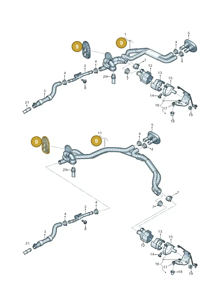8K0819345F — Audi A7 Sportback (2014-2018) diagram 788819650, position 9